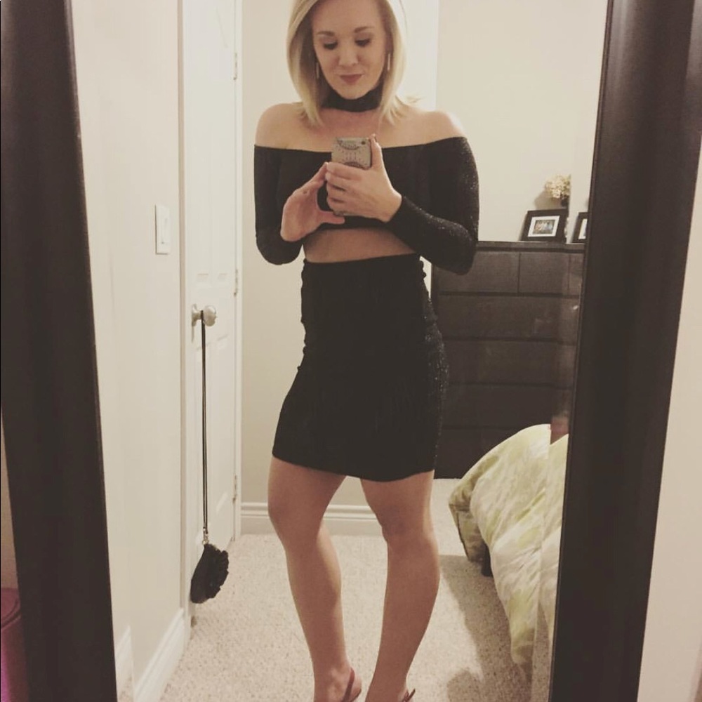 Black cocktail dress
